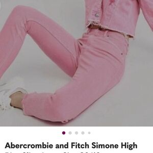 Abercrombie & Fitch Women's High-Rise Jeans in Pink